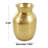 Metal Hammered Spotted Decorative Gold Vase