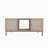 Elegant Veener Weaving Design Coffee Table With 4 Sliding Door, Wooden Center Rectangular Table With Symmetrical Design Storage Cabinet