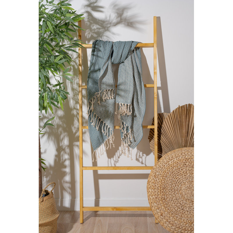 Luxueuse serviette de plage 100% coton Fouta, 39,4 po x 70,9 po | Doux et léger, 7,9 oz / pied carré | Idéal pour la plage, la piscine et le spa | Séchage rapide, entretien facile - lavage délicat à 104 ° F, séchage par culbutage à basse température