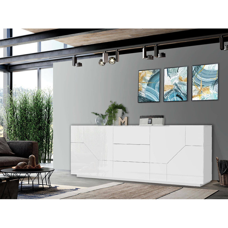 Mezius 220cm Sideboard, White