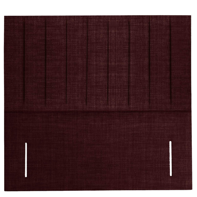 Marita Upholstered Velvet Headboard, Double (4'6), Aubergine, 100% Linen