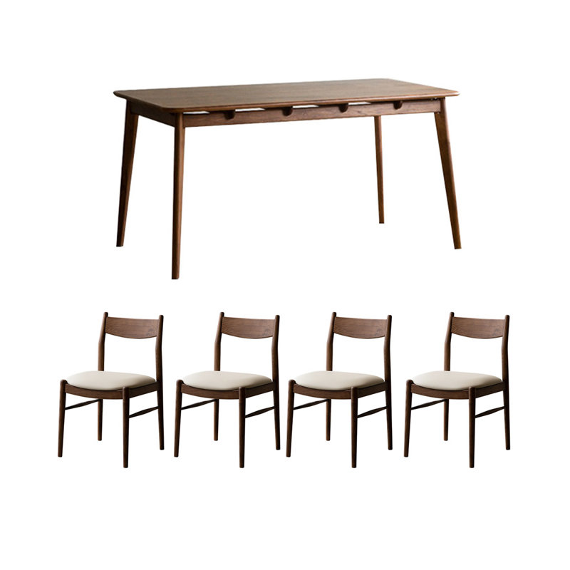 High quality solid wood table set, 29.92"H x 55.11"L x 33.85"W