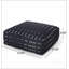 Repose-pieds carré en tissu Dalm, choix confortable, fonctions multiples, design classique et coins confortables