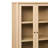 Chueyee Modern Fluted Glass Bookshelf Cabinet with Drawers-1843555259