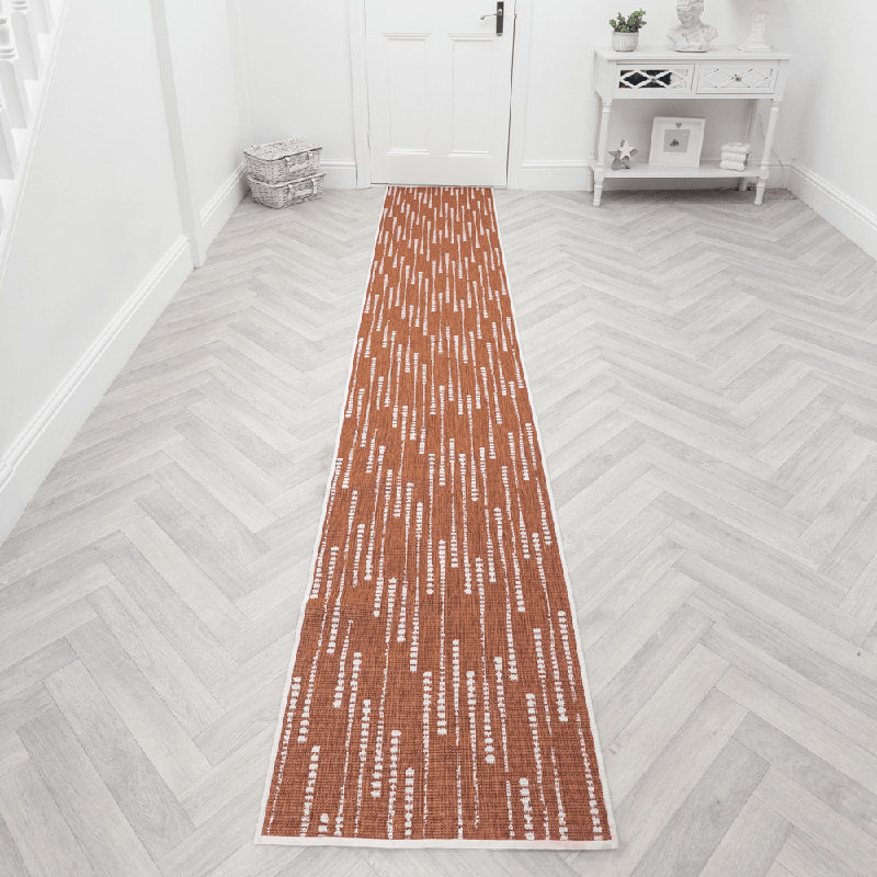 Runner Geometric Flatweave Area Rug, Runner 60 x 300 cm