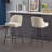 Nat Modern Fabric Upholstered Bar Stools with Spring-1187533966