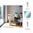 Silhouette Tall Glass Vase with Metal Rim for Home Table Decor - Modern Flower Vase Accent for Console Table or Living Room Styling - Ivory & Gold-1704637574
