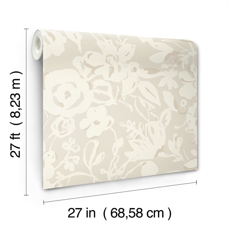 Rouleau de papier peint L 27 pi x l 27 po, Taupe