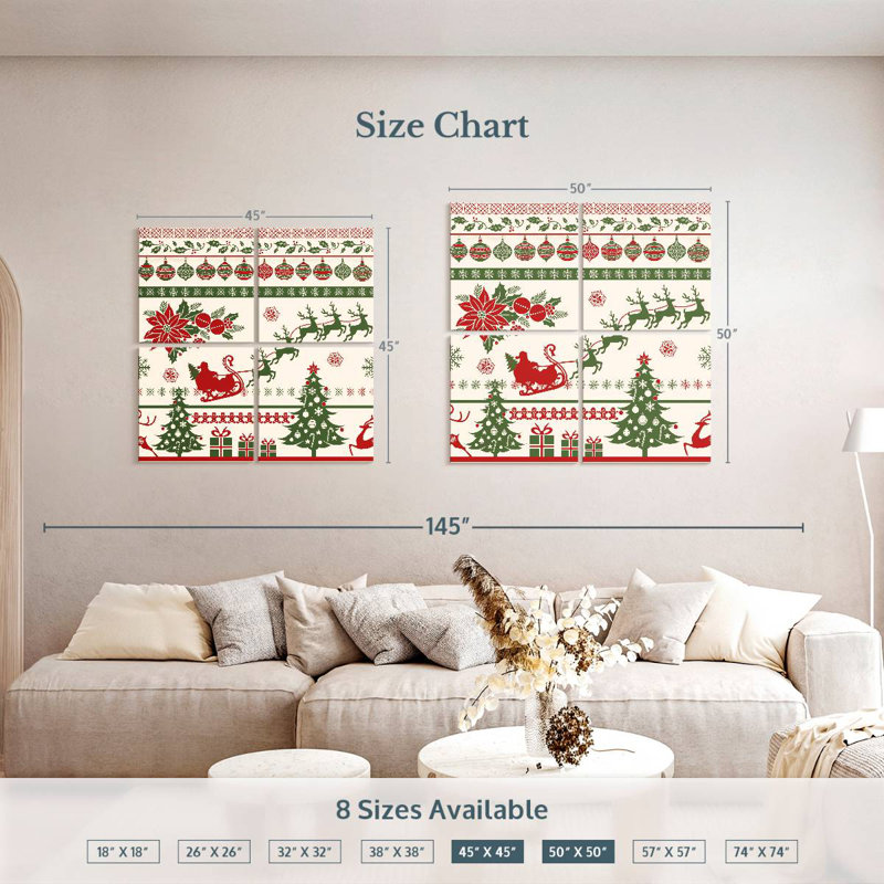 Lelend Christmas Folklore, 50" H x 50" W