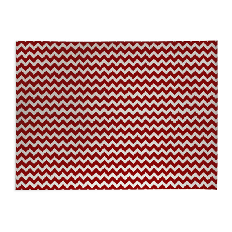 Tapis de cuisine Byrdhill, Rouge canneberge, Rectangle 5 pi x 7 pi