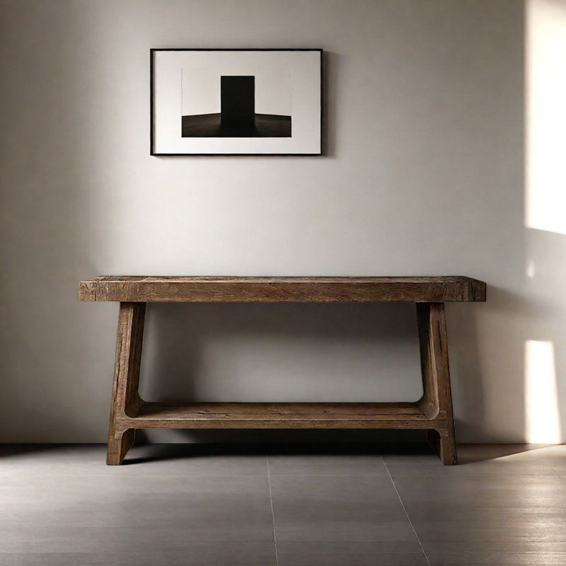 Console campagne rétro, 29.92" H x 62.99" W x 15.75" D