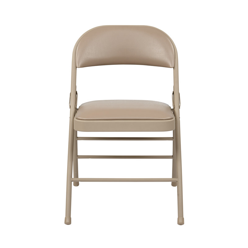 Chaise pliante rembourrée Marzullo, Brun clair