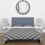 Ensemble de housse de couette traditionnelle quadrilobe gris I-109147472