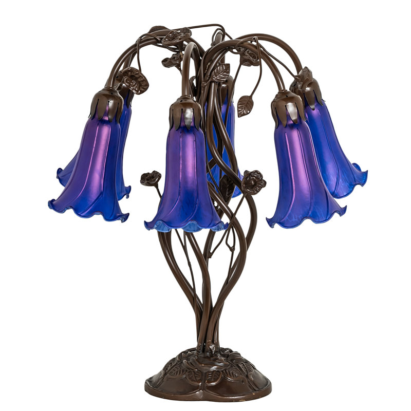 Meyda Tiffany & Stained Glass Table Lamp, Blue