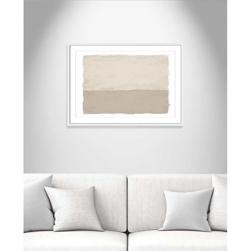 Silent Sands II - Landscape Version Print par Natalie Carpentieri, L 35,5 po x H 25,5 po, Blanc satiné, Imprimé mat