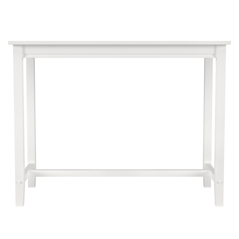 Bartonville Solid Wood Base Pub Table, 36" H x 47.25" L x 23.75" W, White