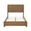 Meuble de chambre simple et grand lit simple classique 1pc noyer / châtaignier brun