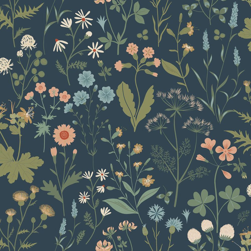 Papier peint Tapati Summer Meadows, Indigo