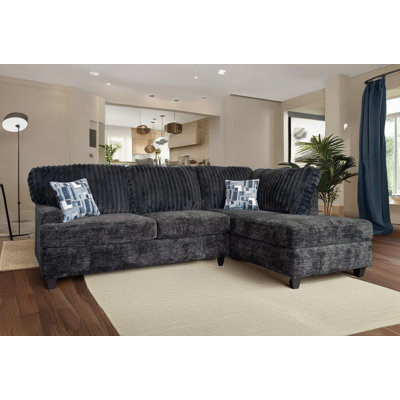Diodorus Wide Wale L-shape Sectional With Chaise by Latitude Run