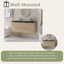 Meuble-lavabo double mural avec plateau en sable noir intégré