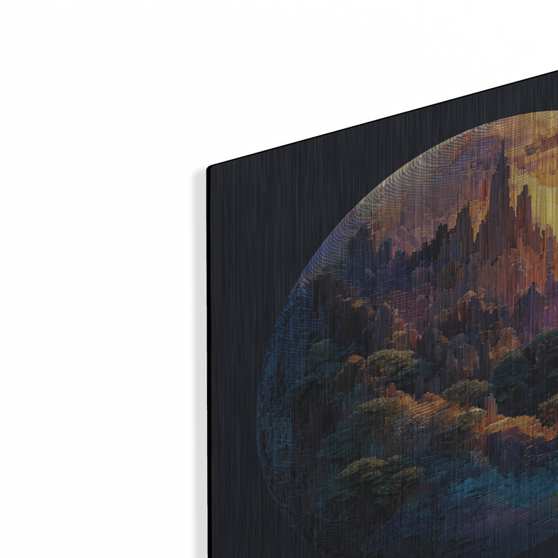  «High Density Voxels Earth» par Ann Klee, art mural en métal, 12 po x 12 po, H 12 po x l 12 po