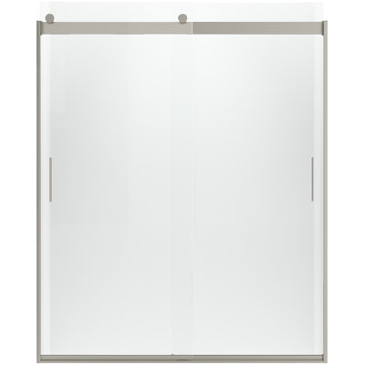 Levity 59.63" x 74" Double Sliding Shower Door with Blade Handles with CleanCoat Technology