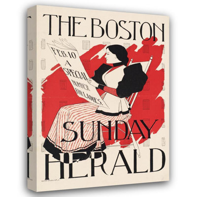"The Boston Sunday Herald, Feb. 10. a Special Number for Ladies" by  MuseumPrints - Gallery Wrap Canvas Wall Art