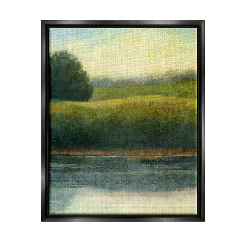 Art mural sur toile flottante, "étang de campagne" par Suzanne Nicoll, H 21 po x l 17 po x P 1,7 po