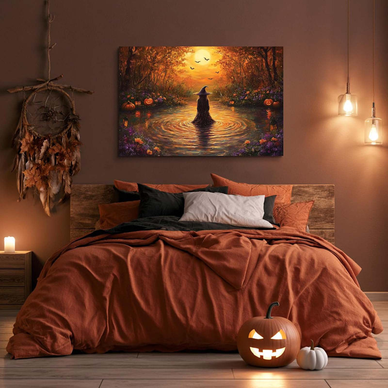 Lake Halloween Vintage Spooky Decor 50x75cm