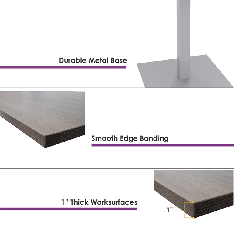 Table de conférence en forme de bateau avec base en métal double | Unité électrique, Cyprès noir, Noir mat, L 72 po x l 48 po