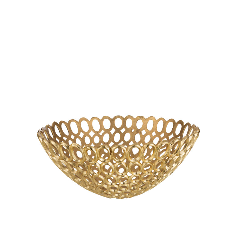 Dostal Aluminum Decorative Bowl, 18cm H x 42cm W x 42cm D