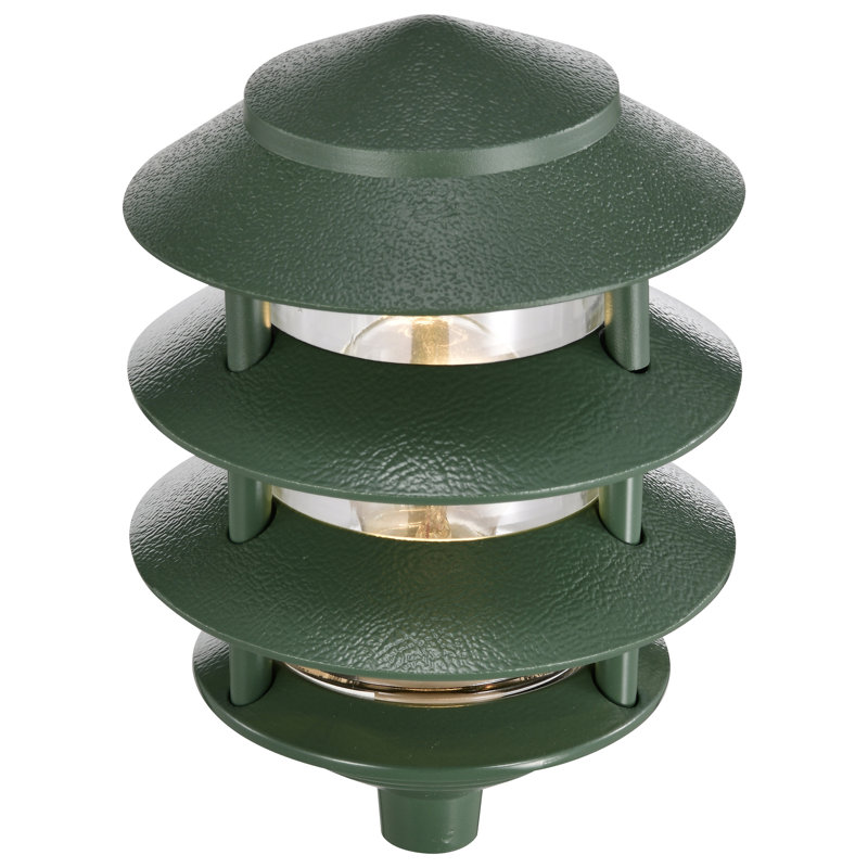 Arjo 1 Light - 9'' Pathway Light - Three Louver - Small Hood , Green