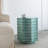 Stool with Capiz Design, Blue Multi