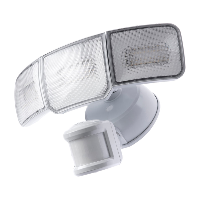 39 Watt Smart 3 - Head LED Dusk to Dawn Outdoor Security Flood Light with Motion Sensor and Timer