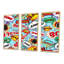 Comic Bang and Boom - ensemble d'art mural moderne sur toile encadrée 3 pièces-1525854641-1525854646