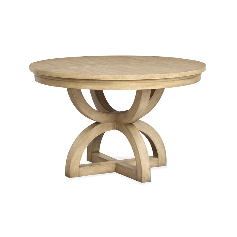 Extendable 48" Round Dining Table With 4 Side Chairs, 5 Pieces: Table, 4 Chairs
