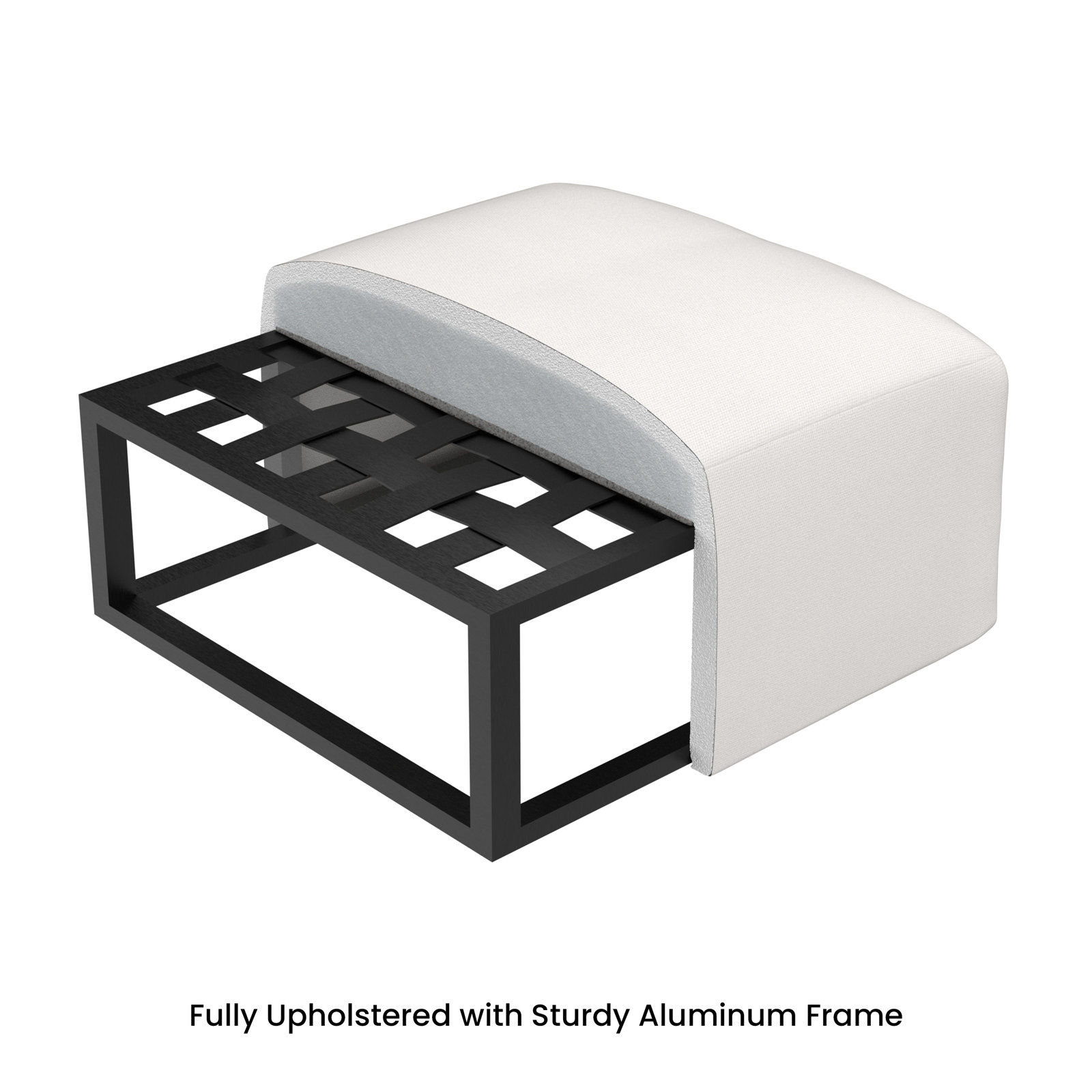 Praia Sunbrella® Patio Ottoman, Sunbrella® Canvas Natural