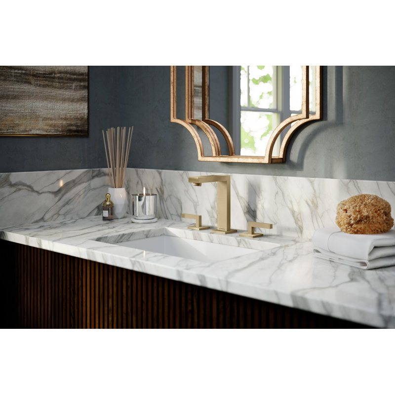Duro Widespread Bathroom Faucet with Push Pop Drain, Brushed Bronze