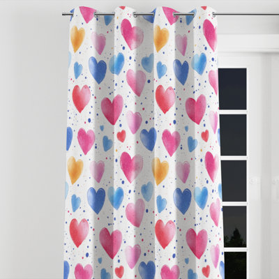 Love For Teenagers Blackout Curtains - Shimmer Kids Love Spark Grommet Curtain - 1 Panel