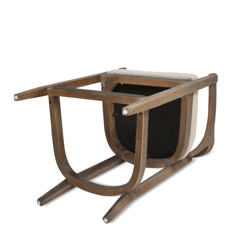 Tabouret de comptoir de style moderne Mid-Century Americana, Taupe, Brun
