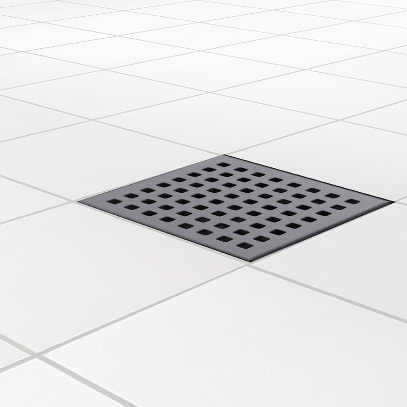 Drain de douche à grille, Noir mat
