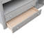 Lit mezzanine double avec bureau, tablettes et cadre gris - Construction en bois de pin pour une chambre à coucher fascinante-303046815-303046813