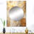 Jhari Beige And Gold Marble Lightning - Abstract Shapes Decorative Mirror, Modern Wall Mirror, Printed Metal Art-2076351907