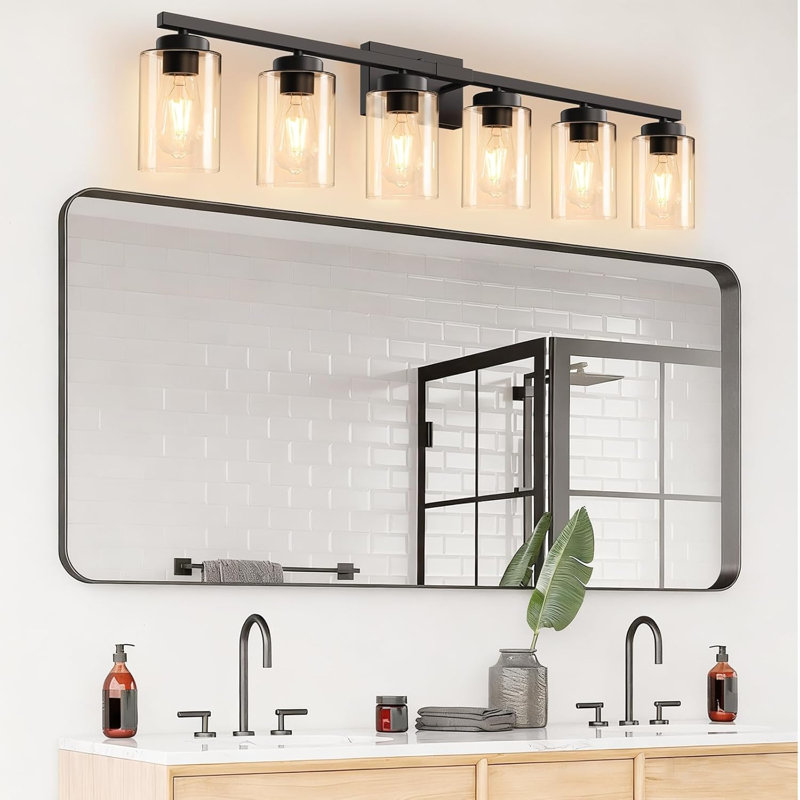 6 Light Black Vanity Lights