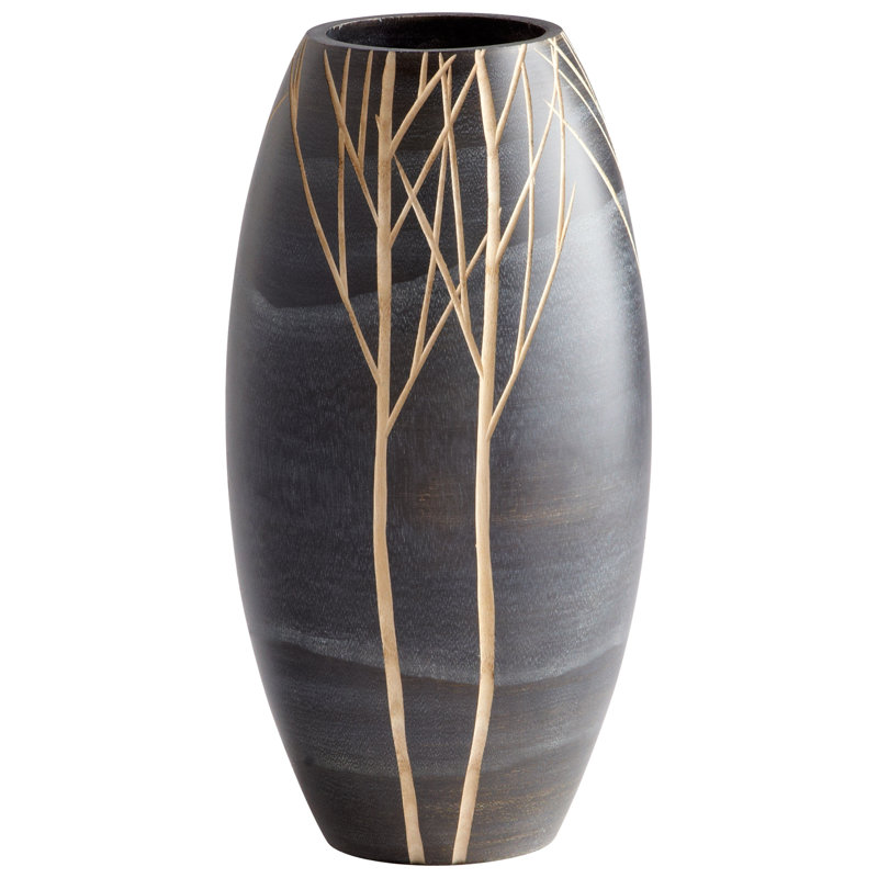 Onyx Winter Wood Table Vase, 14" H x 7" W x 7" D