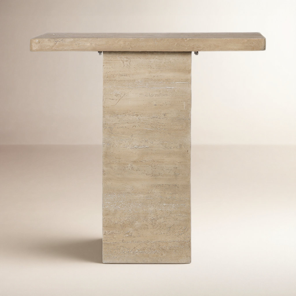 Mario Stone Single Coffee Table, Cream