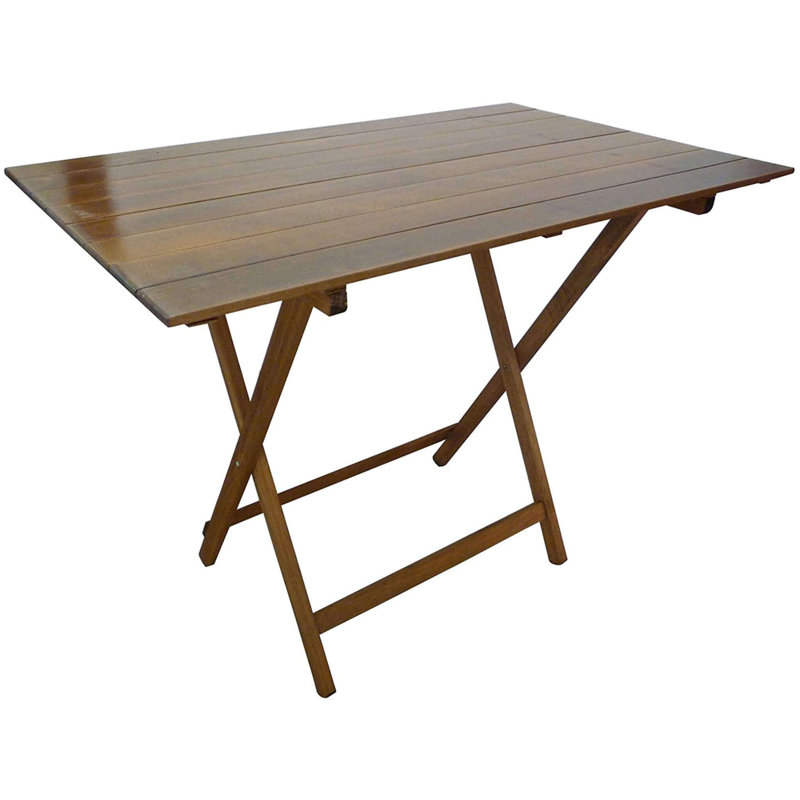 Wilkinson 80cm Solid Wood Rectangular Portable Folding Table