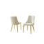 Ensemble de salle à manger rond en verre avec 4 chaises d'appoint en velours-108743732