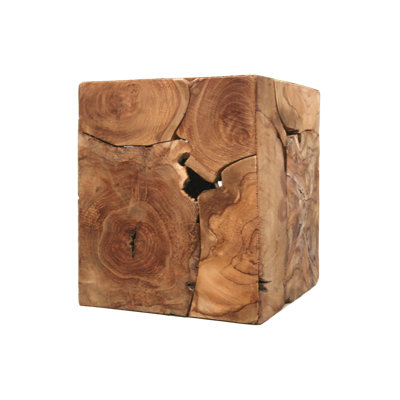 Maja Solid Wood Block End Table