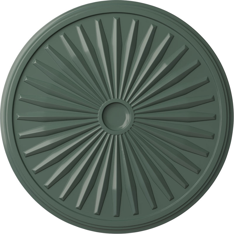 Médaillon de plafond Endurathane Dauphine, diamètre extérieur 33 7/8 po x P 1 3/8 po (convient aux auvents jusqu'à 13 1/4 po), fini blanc ultra pur peint à la main